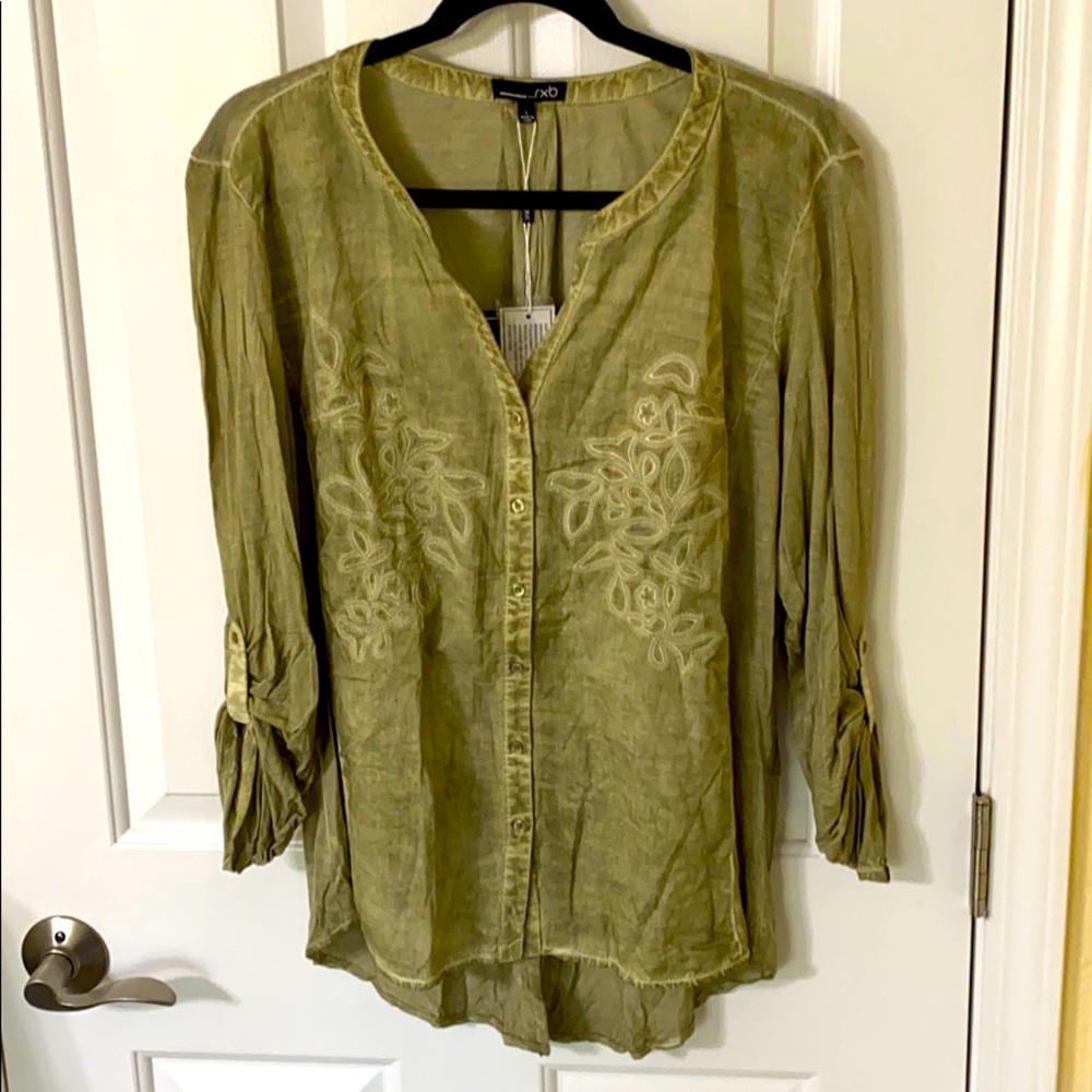 RXB green blouse